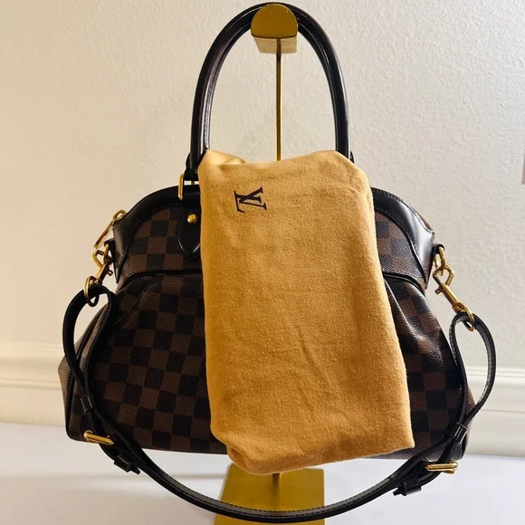 LOUIS VUITTON Trevi PM. Damier ebene shoulder bag with COA and dustbag. - Picture 4 of 17